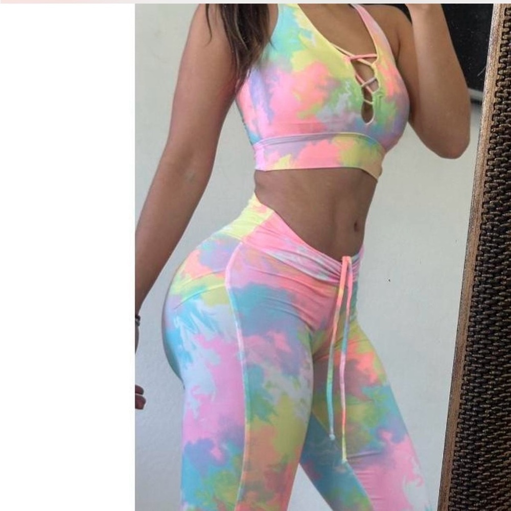 🔥 Brazilian cotton candy sports bra crop top gym activewear sexy